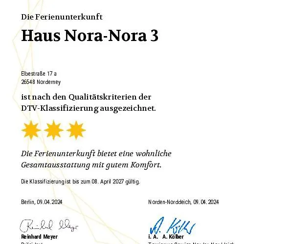 Апартаменты Nora 4 Нордерней